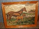 Picture Frame with Paint by Number Horse Picture