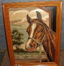 Picture Frame with Paint by Number Horse Picture