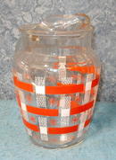 Pitcher - Glass Colors of Coral & White