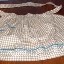 B3641 Vintage Antique Apron Brown & White Checked