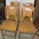 B2167 Vintage/Antique Set of 4 Solid Chairs