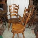 B2441 Vintage/Antique Set of 3 Pine High Back Chairs