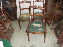 B2749 Vintage/Antique Fancy Set of 3 Mahogany Chairs