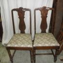 B3292 Vintage/Antique Set of 2 Chairs with Upholstered Seats