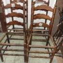 B3383 Vintage/Antique Set of 4 Latter Back Chairs