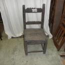B4084 Antique Primitive Highly Carved Chair
