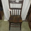 B4487 Vintage/Antique Pressed Back Chair Oak