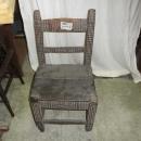 B5396 Antique Primitive Hand Carved Chair