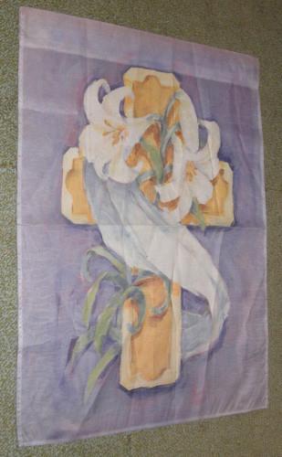 Flag - Easter Cross with Lilies
