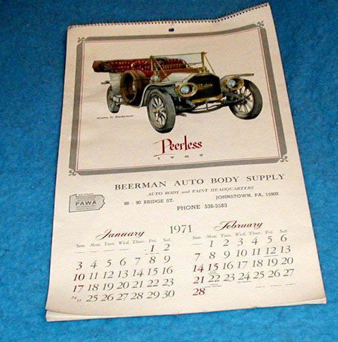 Calendar 1971--Beerman's Auto Body B1345