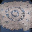 Doily - Red And Cream - Crochet - Some Damage B4694