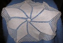 Doily - Red And White - Pinwheel - Crochet B4693