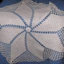 Doily - Red And White - Pinwheel - Crochet B4693
