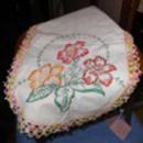 Dresser Scarf - Embroidered - Floral B4533