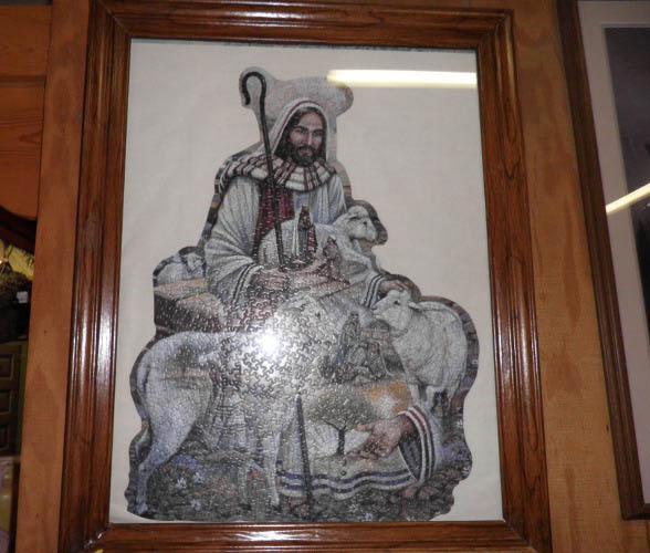 Framed Jesus with Lamb Puzzle B4831
