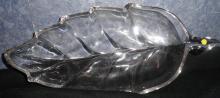 Glass Dish Leaf Pattern F460