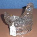 Hen On Basket - Glass B4747