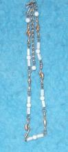Necklace - White with Gold B3146