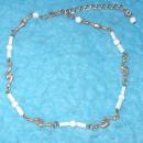 Necklace - White with Gold B3146