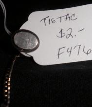 Tie Tac - Silver - Oval F476