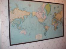 World Map Framed B3766