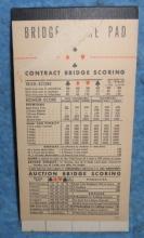 Bridge Score Pad