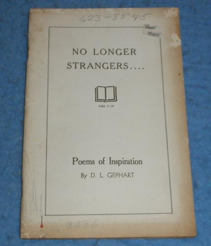 Book - No Longer Strangers - Poems of Inspiration B5828