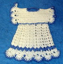 Potholder - Childs Blue & White Dress