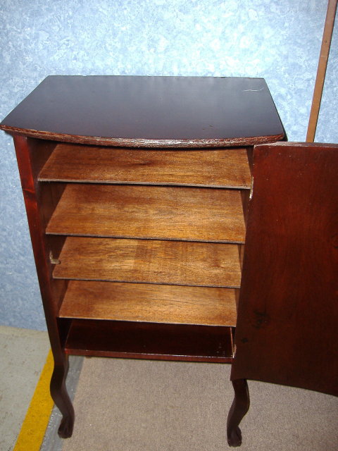 Record Stand - Mahogany Wood