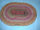 Antique Vintage Rug, Braided Oval