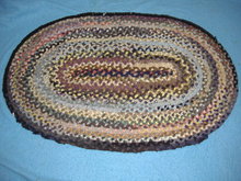 Antique Vintage Rug Plated - Oval