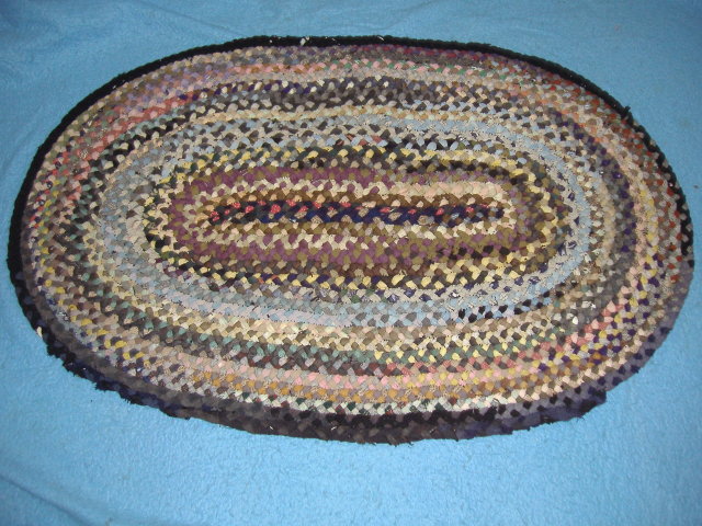 Antique Vintage Rug Plated - Oval
