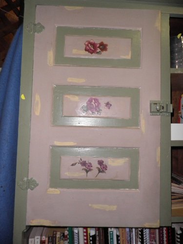 Antique Step Back Cupboard Painted