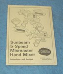 Vintage Manual - Sunbeam Mix Master & Recipes
