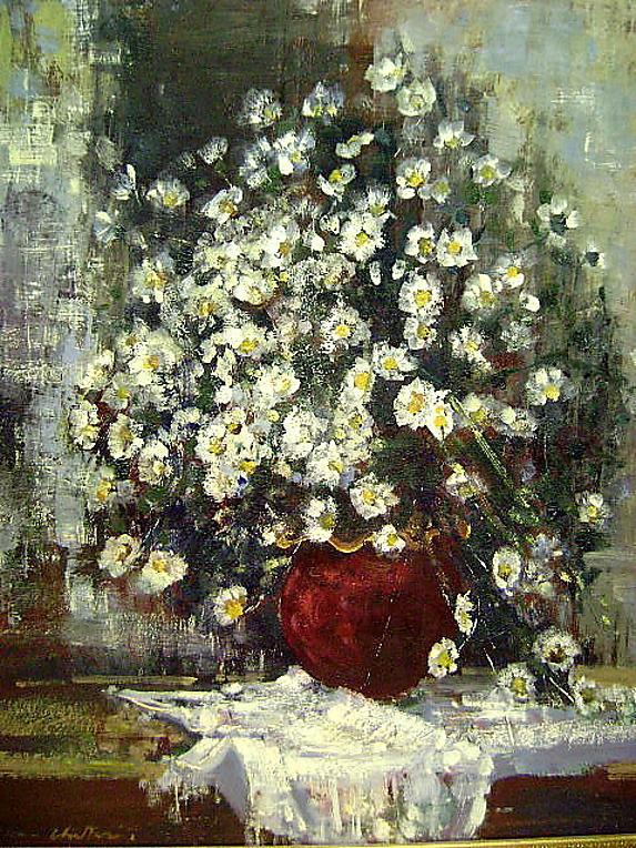 Geoffrey Chatten's flowers Listed British painter