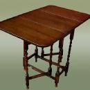 QUALITY 1900s Oak Barley Twist gatelegTable