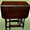 QUALITY 1900s Oak Barley Twist gatelegTable