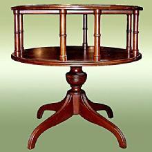 Antique 1900s English large Gallery Drum Table