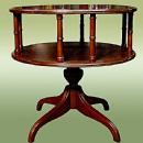 Antique 1900s English large Gallery Drum Table