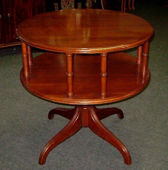 Antique 1900s English large Gallery Drum Table