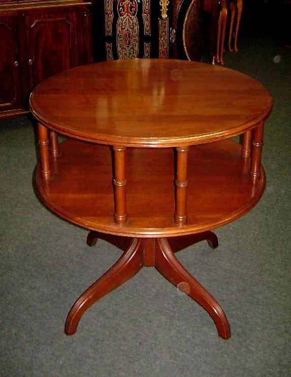 Antique 1900s English large Gallery Drum Table