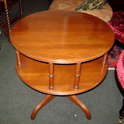 Antique 1900s English large Gallery Drum Table