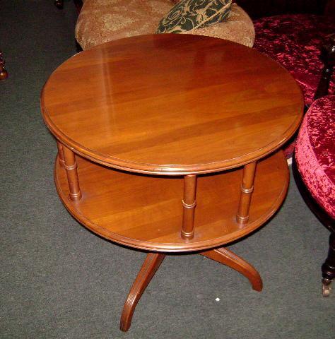 Antique 1900s English large Gallery Drum Table