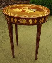 ADORABLE Marquetry Oval side Table Napoleon style