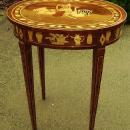 ADORABLE Marquetry Oval side Table Napoleon style