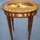 ADORABLE Marquetry Oval side Table Napoleon style