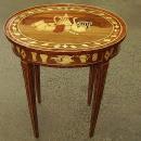 ADORABLE Marquetry Oval side Table Napoleon style