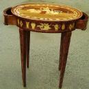 ADORABLE Marquetry Oval side Table Napoleon style