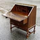 Great 1890s English Drop Front Jacobean Oak Desk