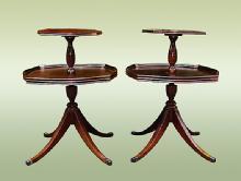 Antique English Two Tier Dumbwaiter Tables